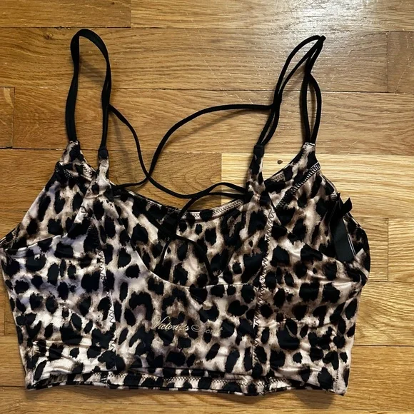 Leopard Print Bra Top/Sports Bra - Picture 2 of 3